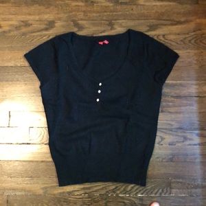 Esprit short sleeve sweater top with crystal